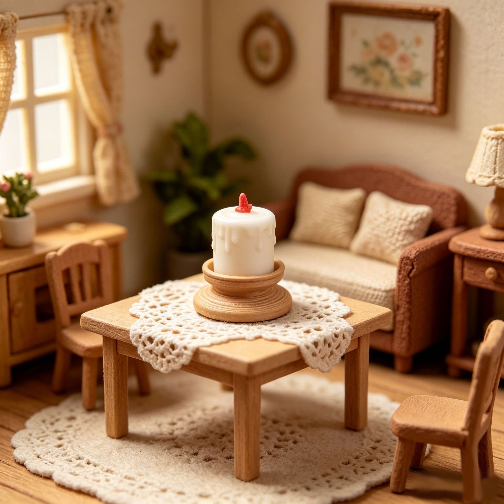 Candle Wax Scale - 3 adet 1/12 Ölçekli Dollhouse Mini